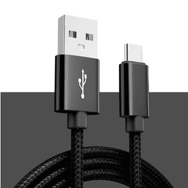 GJX USB Cable Super Fast Charging Android Charger Cable,Nylon Braided USB Type C Cable Micro USB Cable with Data Transfer Capability,Black,3ft