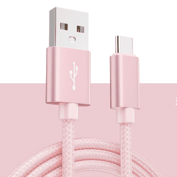 GJX USB Cable Super Fast Charging Android Charger Cable,Nylon Braided USB Type C Cable Micro USB Cable with Data Transfer Capability,White,3ft