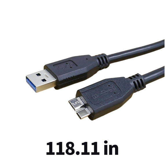 GJX Usb Cable,Signal Stability Usb 3.0 Cable,Tin-Plated Copper Double Shielding Usb 3.0 Extension Cable,Black,9Ft