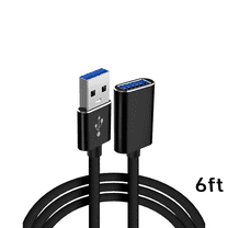 GJX USB Extension Cable,USB a Extension Cable with High-Speed Data Transfer,USB a Male to Female Cord USB Printer Cable,Black,6ft