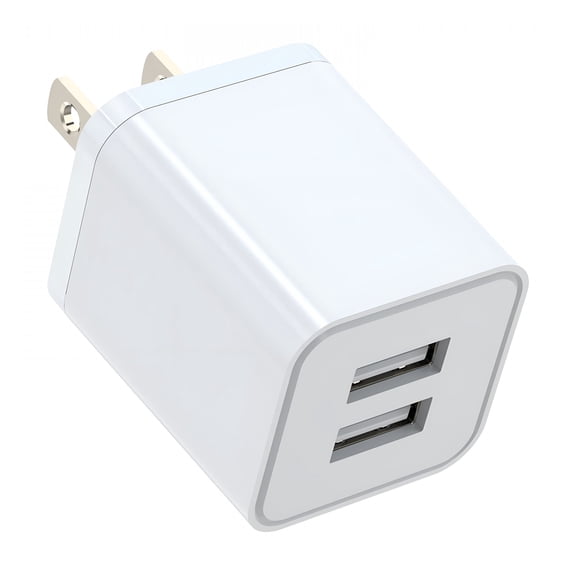 GJX Usb Plug Usb Wall Charger 2 Pack Port Usb Electrical Plug Cube 5V 2.4A Charging Block Usb Plugs Compatible Plug in Wall Plug Insulation Quick Notes Fast Charging Port Foldable Plug Wall Adaptor