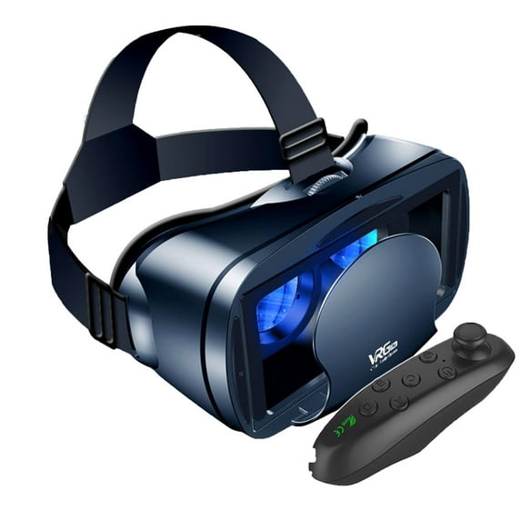 GJX VR Headset,Mobile Phone 3D Cinema VR Glasses,120° Large Viewing Angle VR Accessories,With Black Handle