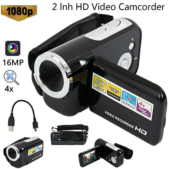 GJX Video Camera Camcorder Mini Camera Recorder HD 2.0 Inch LCD 16X Digital Zoom Camcorder Camera