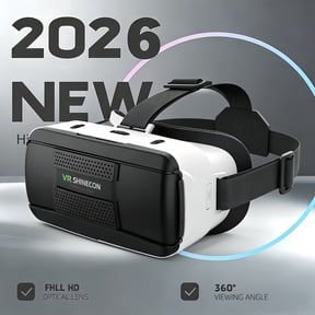 GJX Virtual Reality Headset with 4K HD Lenses, Smartphone VR Glasses for 4.5-7" Phones, Adjustable Focus for Nearsighted Users, Ergonomic Game System