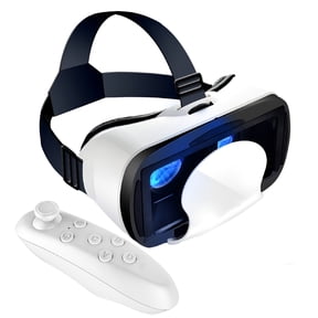 GJX Virtual Reality VR Headset with Game Controller, Adjustable