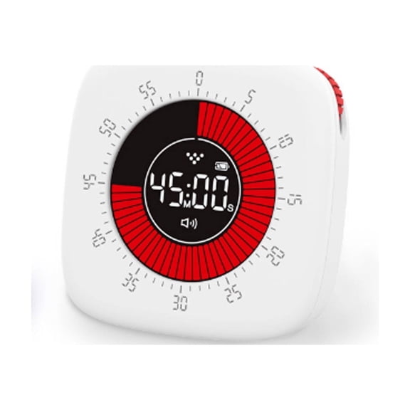 GJX Visual Timer for Kids Adjustable Silent Timer Portable Timer for Classroom with Rechargeable Battery for Study Homework Reading