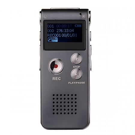 GJX Voice Activated 8GB Voice Recorders Recording Pen, Iron Grey
