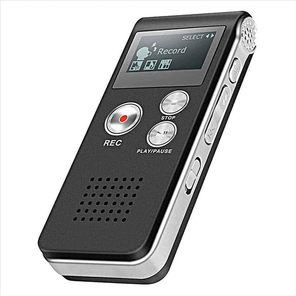 GJX Voice Recorder High-Fidelity Recording Listening Devices for Spying Easy to Carry and Portable Voice Recorder with Playback Black