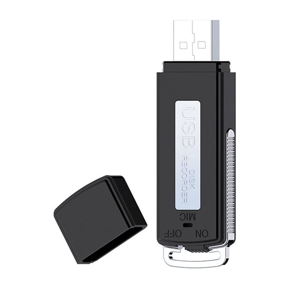 GJX Voice Recorder with Playback Usb Storage Pen Camera Convenient Recording Audio Recorder Black