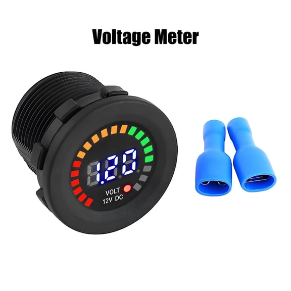 GJX Voltage Meter LED Display High Accuracy Waterproof 12 Volt Digital Voltage Gauge for Car