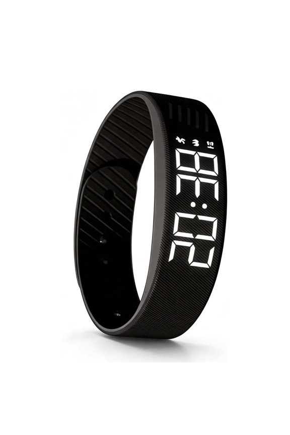 Wake Band,Silent Vibration Wake-Up Wristband (Unisex),Gentle Comfortable Vibrating Alarm Wristband (Black)