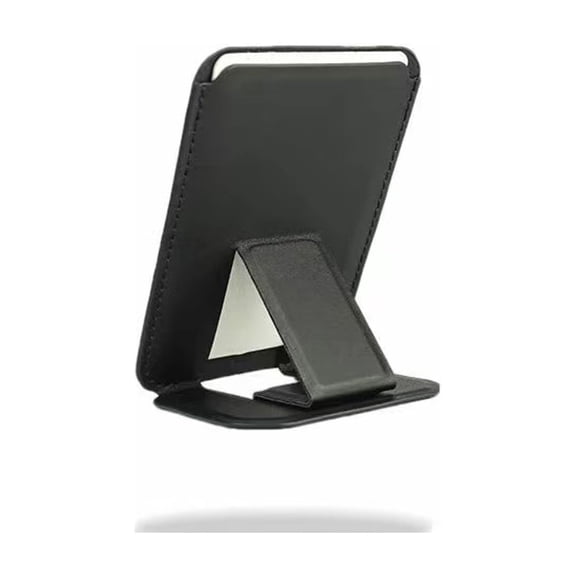 GJX Wallet Phone Grip Stand,Magnetic,Universal,Compatible,Vegan Leather,Magnetic Card Holder for Phone
