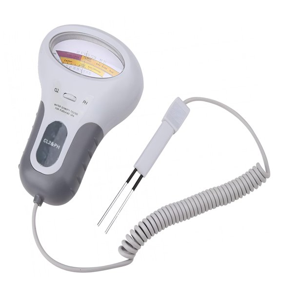 GJX Water Quality Tester, CL2 and PH Tester Portable Digital Monitor Analysis Swimming Pool Spa Water Quality Analyzer with Probe