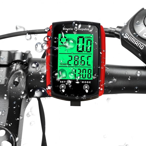 GJX Waterproof Bicycle Wired Speedometer Bike LCD Computer Speed Odometer