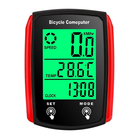 GJX Waterproof Wired Bike Computer 19 Functions Speedometer Odometer with Large LCD Display