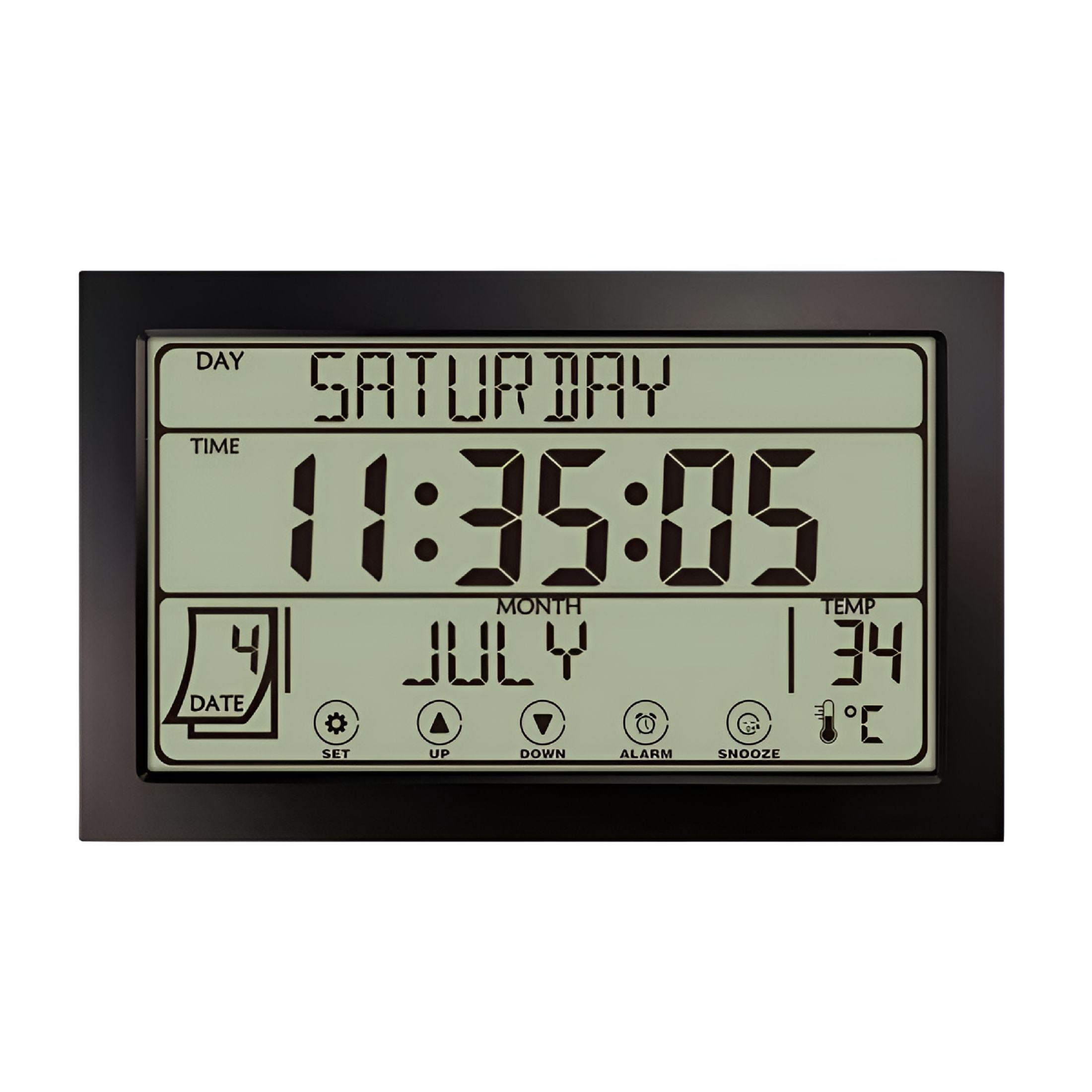 GJX Weather Station Wireless Indoor/Outdoor Temperature Atomic Clock Battery Powered With High Accuracy Sensor,Indoor Outdoor Thermometer Wireless Black
