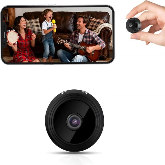 GJX WiFi Hidden Camera Surveillance Monitor, 1080P Nanny Cam with Night Vision, Motion Detection