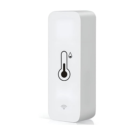 GJX WiFi Smart Temperature Humidity Sensor, Remote Monitor Thermometer Hygrometer with App, Real-Time Data & Smart Linkage for Home Automation, 2.4GHz