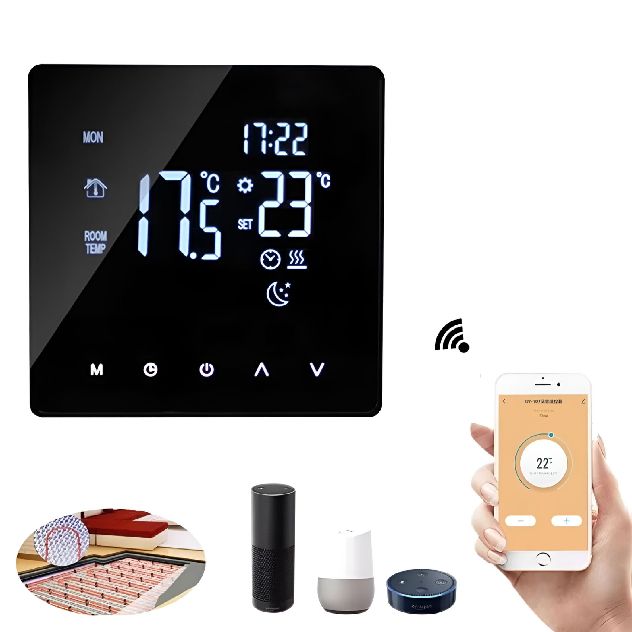 GJX WiFi Thermostat - Programmable Temperature Controller with Mobile ...