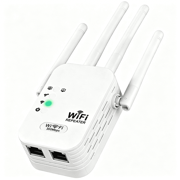 GJX Wifi Extender Signal Booster for Home, 9800Sq.Ft Wireless Internet Repeater, Long Range Wifi Booster and Signal Amplifier W/Ethernet Port, Wifi Router Extender 1-Tap Setup
