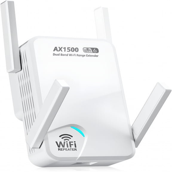 GJX Wifi Extender Signal Booster for Home,Wifi 6 Range Extender Wireless Repeater,Internet Extender Booster 5G,Long Range Signal Amplifier,Extend Wifi Coverage,Many Devices,Fix Dead Zones