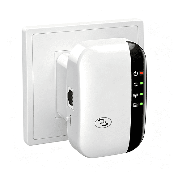 GJX Wifi Extender,Wifi Signal Booster Up to 5000Sq.Ft&50+ Devices,Internet Extender,Wireless Internet Repeater,Long Range Amplifier with Ethernet Port,1-Key Setup,Access Point,Alexa Compatible