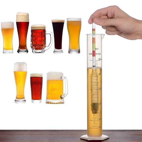 GJX Wine Sugar Meter Alcohol Measure Hydrometer for Home Brewing, Beer and Mead Making, Wine and Beer Alcohol Testing