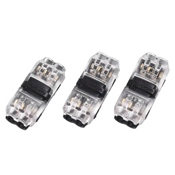 GJX Wire Connector Quick Splice Electrical Cable Crimp Terminals 10Pcs Black H Type For 0.34Mm-0.75Mm Cable 22Awg-18Awg No Soldering Needed