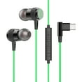 thumbnail image 1 of GJX Wired Headphones USB C,Gaming Earbuds with Mic Surround Sound,Alloy Built Bass Boost Earphones,Immersive Type C Wired Earbuds,Green, 1 of 7