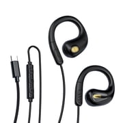 GJX Wired Headphones USB C,Open Ear Hook Design with Mic,Noise Cancelling USB C Earphones,Stereo Sound Type C Wired Earb