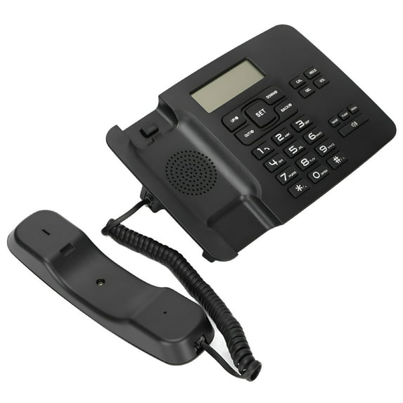 GJX Wired Landline Phone Redial Function Home Corded Telephone Caller ID With Answering Machine
