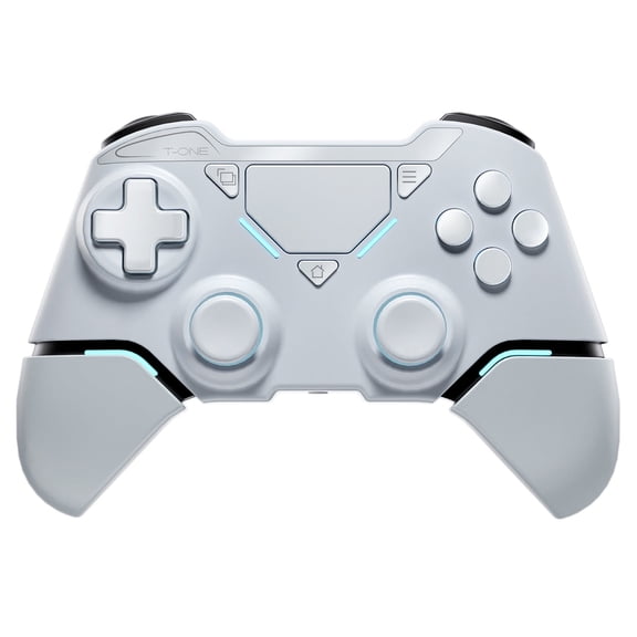 GJX Wireles Game Controller for P4/Pro/Pc/Slim,Bluetooth Gamepad Remote Joystick with Led Light Turbo/Dual Vibration/6-Axis Motion Sensor,White Bluetooth Controller