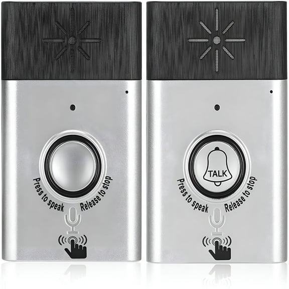 GJX Wireless 2-Way Intercom Doorbell, Voice Communication Access Control System, Portable Indoor Unit, Long Standby, Clear Sound, No Drill Install