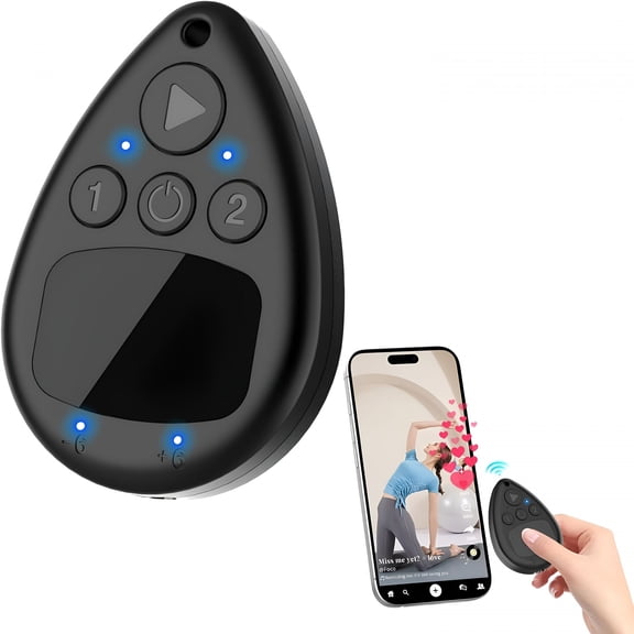 GJX Wireless Auto Clicker for Smartphone,Bluetooth Phone Screen Tapper with Battery for Hands Free,Silent & Adjustable Speed Finger Clicker for Live Broadcasts,Gaming