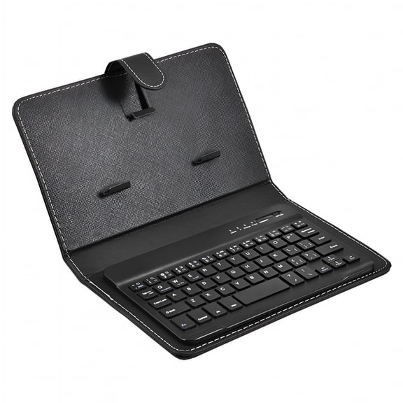 GJX Wireless Bluetooth Android Keyboard Portable Mini Keyboard, Small Wireless Full Keyboard with Pu Leather Case for Smartphone Tablet Rechargeable