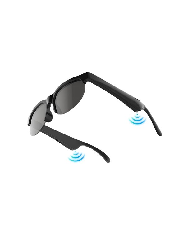 Wireless Bluetooth Glasses for Men and Women,Smart Glasses with Open-Ear Voice Control & Calling,Anti-Blue Light for Traveling and Driving