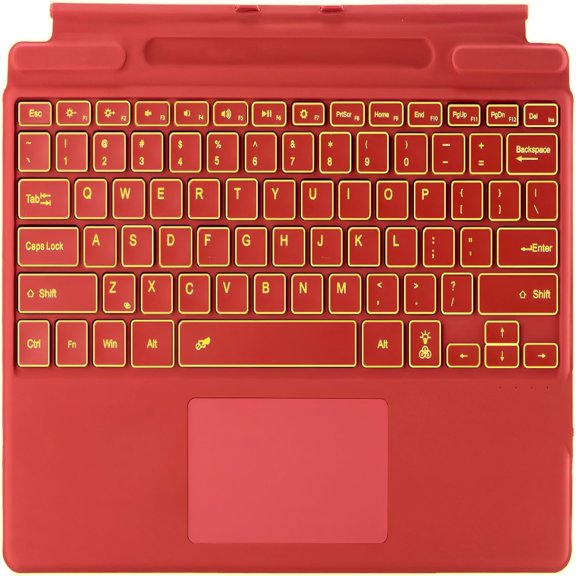 GJX Wireless Bluetooth Keyboard for Surface Pro, Type-C Interface with Colorful Backlight, Portable USB-C Tablet Keyboard for Work, Study, Travel, Slim Lightweight Design, Black