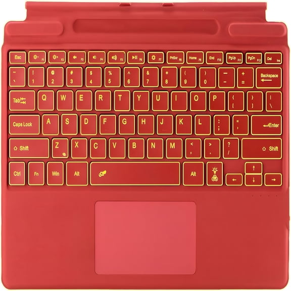 GJX Wireless Bluetooth Keyboard for Surface Pro-Type-C Interface with Colorful Backlight