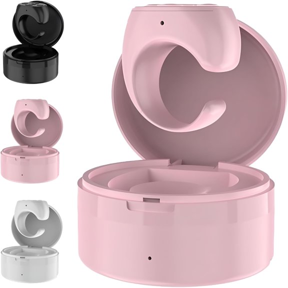 GJX Wireless Bluetooth Remote Control, Scrolling Ring for iPhone, Bluetooth Page Turner, Rechargeable Fingertip Camera Remote Scroll Ring for iOS/Android/ (Pink)