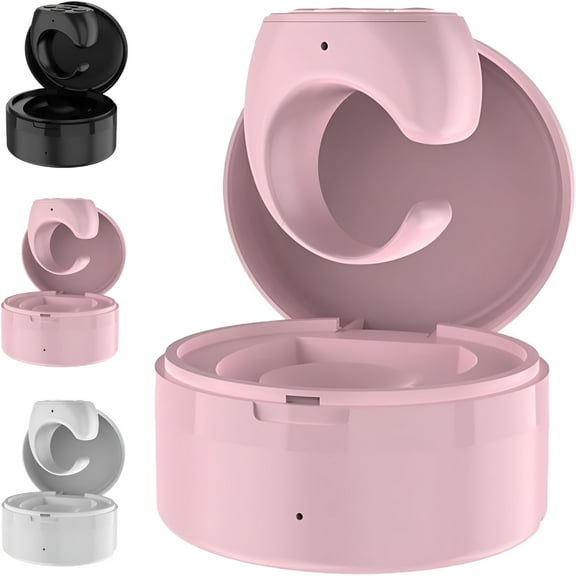 GJX Wireless Bluetooth Remote Control, Scrolling Ring for iPhone, Bluetooth Page Turner, Rechargeable Fingertip Camera Remote Scroll Ring for iOS/Android/ (Pink)