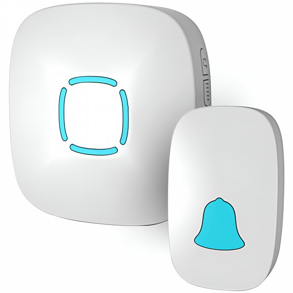 GJX Wireless Doorbell,Reaches 1000 Ft Distance Portable Operating Radio Range with 36 Chime,No Batteries Required for Receiver Chime