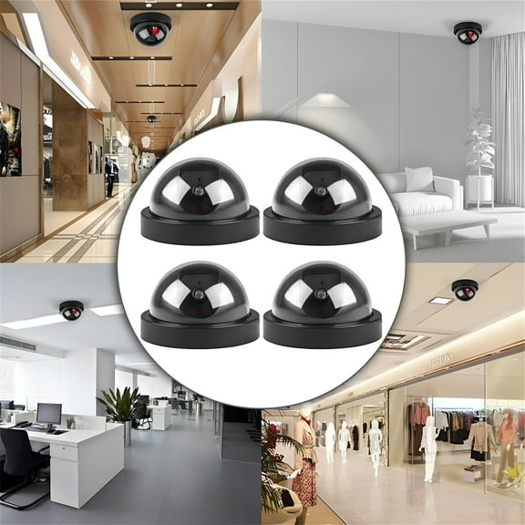 GJX Wireless Home Security Camera Analog Video Surveillance Indoor/Outdoor Flash Blinking LED Virtual Dome Camera