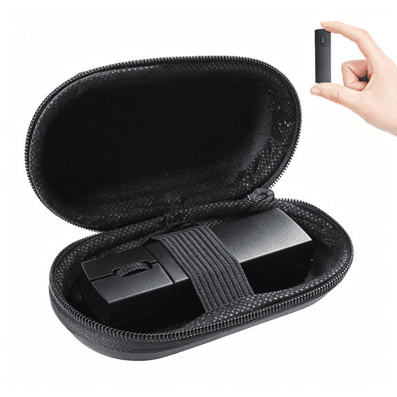GJX Wireless Mini Finger Mouse-Silent Dual-Mode Bluetooth&2.4Ghz,Ergonomic Portable Pc Mice with Case,Compatible with Macbook and Chromebook Mini Wireless Mouse