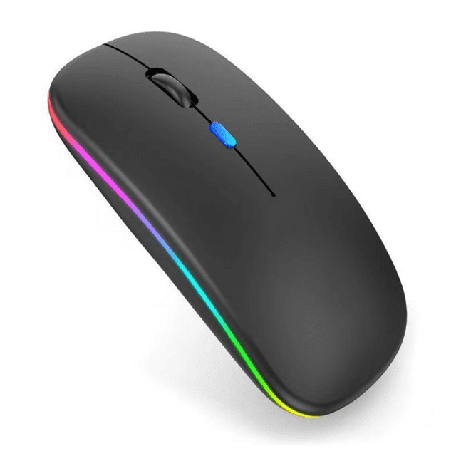 GJX Wireless Mouse,Rechargeable Battery Ergonomic Bluetooth Mouse,High Precision Optical Sensorc Gaming Mouse,Wireless Mouse for MacBook Pro,Windows,Chromebook,Black