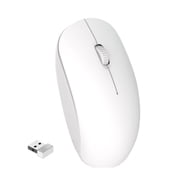 GJX 2026 New Wireless Mouse Silent Click Technology Gaming Mouse Wide Compatibility Across Devices Wireless Mouse for Laptop White for Gaming Work Home Use Office Setups Travel