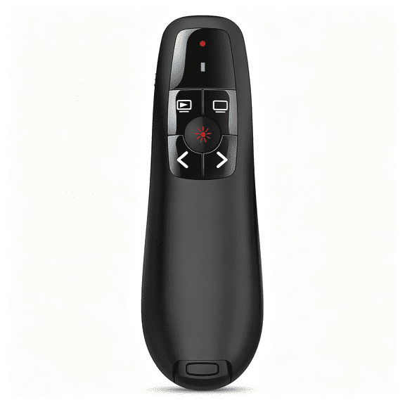 GJX Wireless Presentation Clicker: 100Ft Range | Ultra-Bright 656Ft Red Pointer | Battery Powered - Plug & Play Usb Presenter Remote with Volume & Black Screen for Mac Win Ppt Keynote