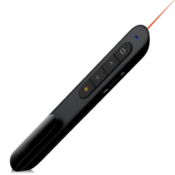 GJX Wireless Presenter Rechargeable, Presentation Remote Clicker with Red Laser Pointer, Slide Advancer for PowerPoint Meetings