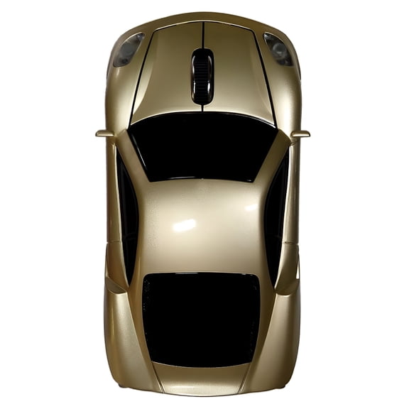 GJX Wireless Sports Car Mouse, 2.4GHz LED Headlights, 1600 DPI