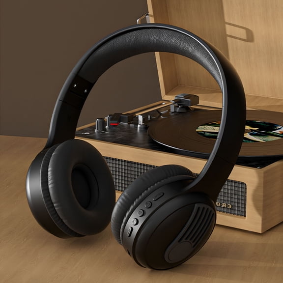 GJX Wireless TV Headphones with RF Transmitter, Bluetooth Over Ear Headset for Seniors, No Lip-Sync Delay, 10H Playtime