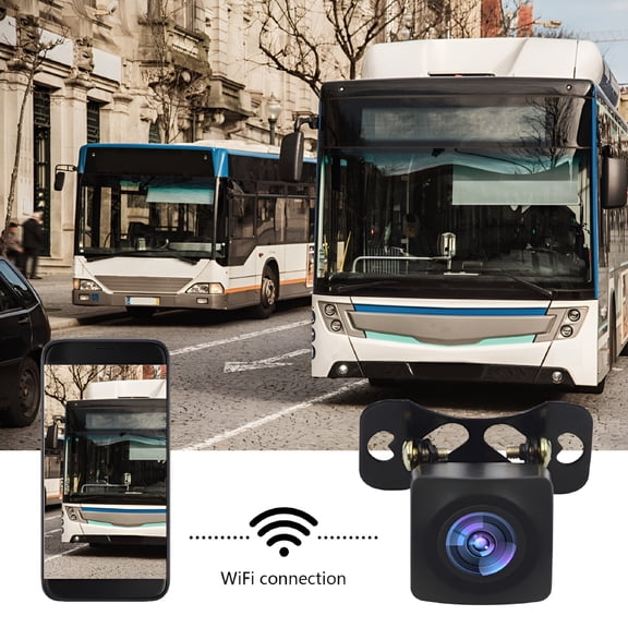 GJX Wireless WiFi Backup Camera, HD Night Vision Rear View with App Recording